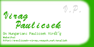 virag paulicsek business card